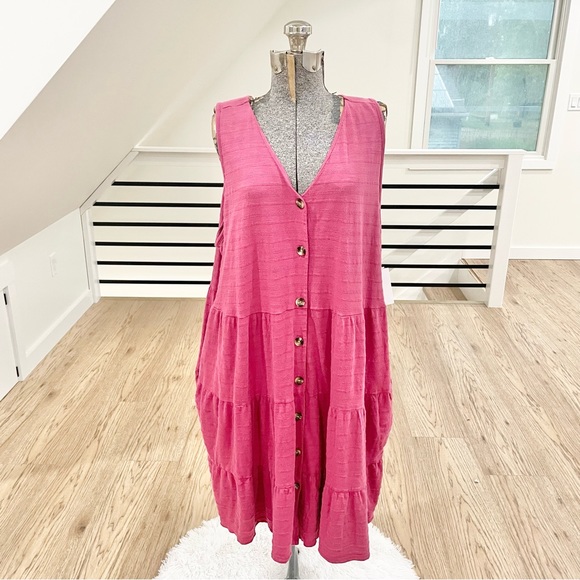 Sonoma Dresses & Skirts - NWT XXL Sleeveless button down, tiered knit purple dress